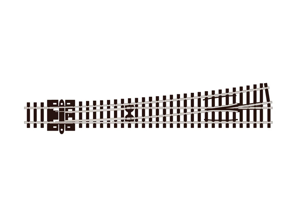 PECO SL-E389 Streamline N Gauge Code 80 Electrofrog Large-Radius Left-Hand Turnout