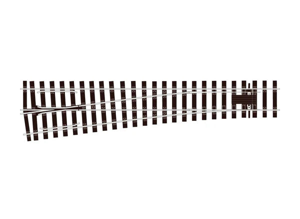 PECO SL-E792BH Streamline O gauge code 124 bullhead wooden sleeper Electrofrog medium-radius left-hand turnout