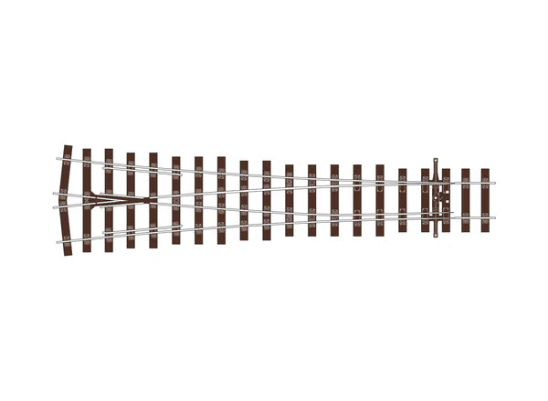 PECO SL-U1198 Streamline OO/HO gauge code 75 bullhead Unifrog large-radius Y turnout