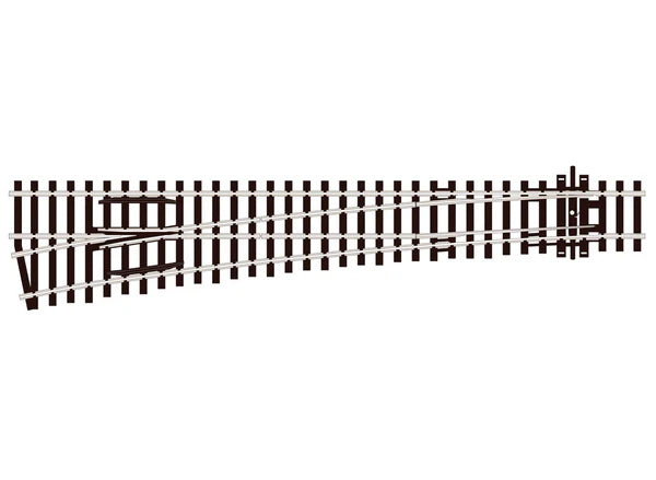 PECO SL-E89 Streamline OO/HO gauge code 100 flat bottom Electrofrog large-radius left-hand turnout