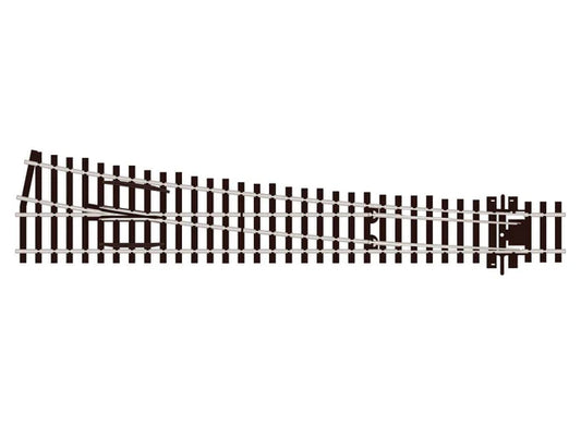PECO SL-E188 Streamline OO/HO gauge code 75 flat bottom Electrofrog large-radius right-hand turnout