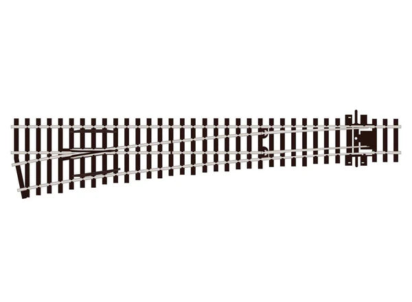 PECO SL-E189 Streamline OO/HO gauge code 75 flat bottom Electrofrog large-radius left-hand turnout