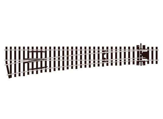 PECO SL-E189 Streamline OO/HO gauge code 75 flat bottom Electrofrog large-radius left-hand turnout