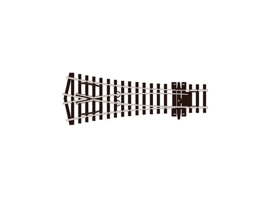PECO SL-E197 Streamline OO/HO gauge code 75 flat bottom Electrofrog small-radius Y turnout