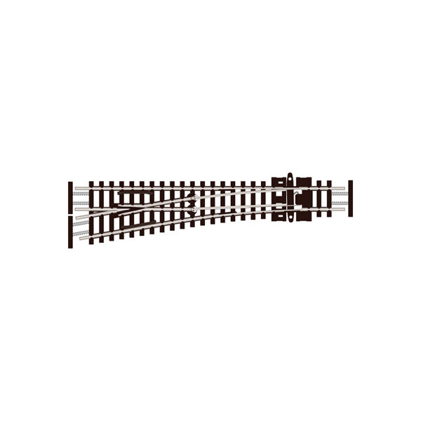 PECO SL-E392F Streamline N Gauge Code 55 Electrofrog Small-Radius Left-Hand Turnout