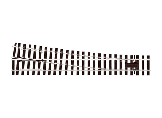 PECO SL-E791BH Streamline O gauge code 124 bullhead wooden sleeper Electrofrog medium-radius right-hand turnout