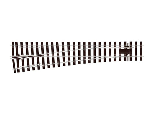 PECO SL-E792BH Streamline O gauge code 124 bullhead wooden sleeper Electrofrog medium-radius left-hand turnout