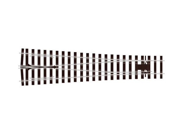 PECO SL-E797BH Streamline O gauge code 124 bullhead wooden sleeper Electrofrog medium-radius Y turnout