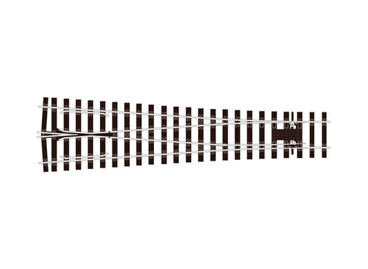 PECO SL-E797BH Streamline O gauge code 124 bullhead wooden sleeper Electrofrog medium-radius Y turnout