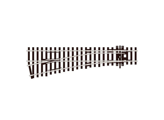 PECO SL-E92 Streamline OO/HO gauge code 100 flat bottom Electrofrog small-radius left-hand turnout