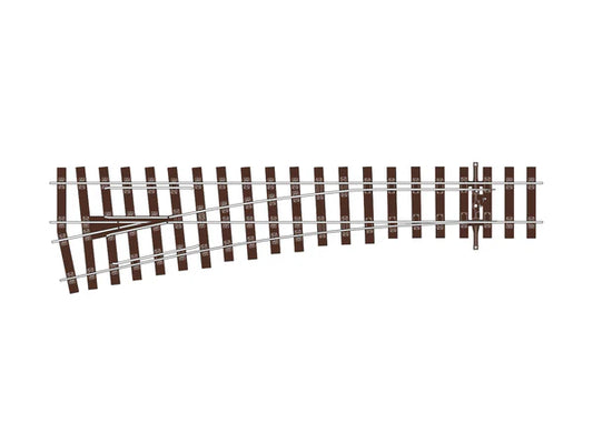 PECO SL-U1196 Streamline OO/HO gauge code 75 bullhead Unifrog medium-radius left-hand turnout