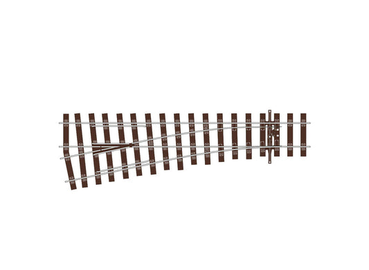 PECO SL-U1192 Streamline OO/HO gauge code 75 bullhead Unifrog small-radius left-hand turnout